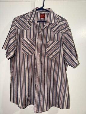 Plains Western Wear Vintage Cowboy Shirt XL